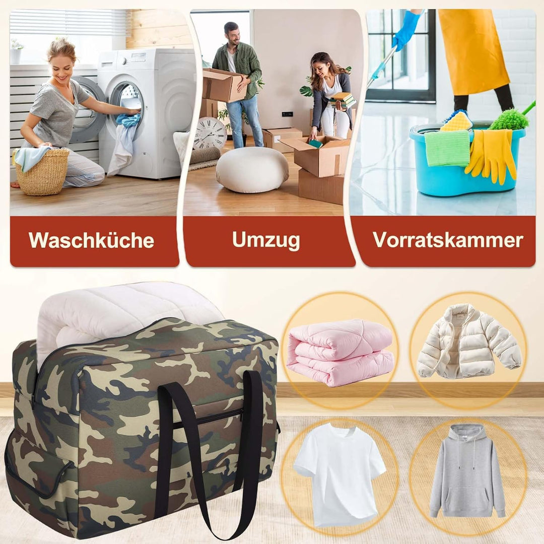 Extra Grosse Reisetasche, Wasserdicht Transporttasche, Heavy Duty Tragetasche mit verstärkten Griffe