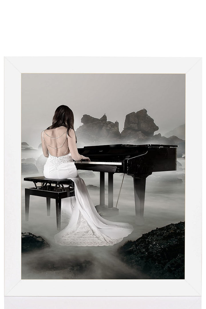 rahmengalerie24 Bilderrahmen 33x98 cm New Rio Rahmen weiss Holz Acrylglas ohne Passepartout Portrait