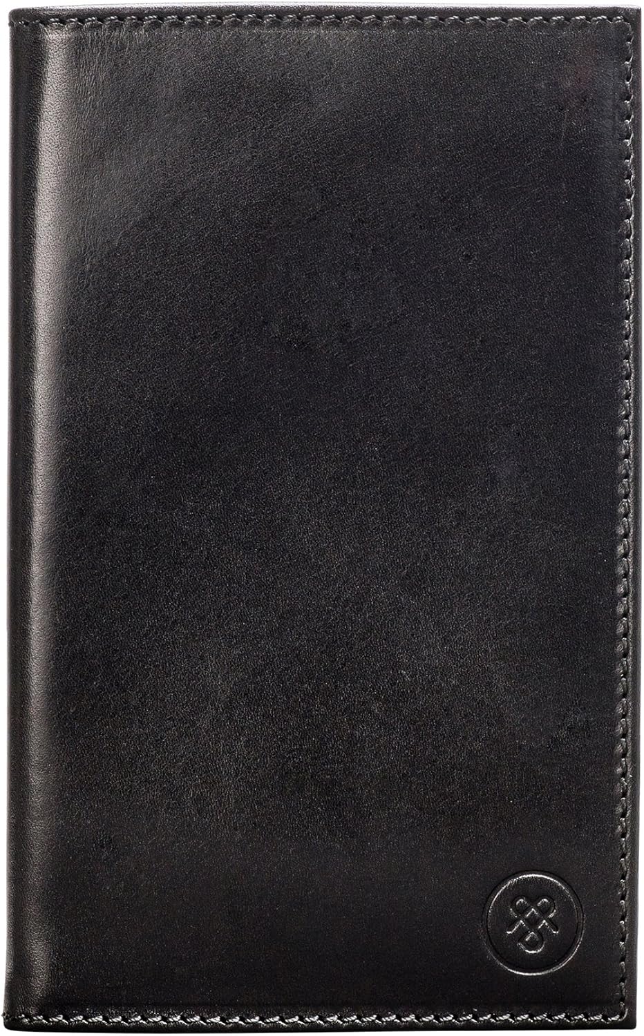 Maxwell Scott Hochwertiger Leder Golfkartenhalter Sestino in Schwarz, Schwarz