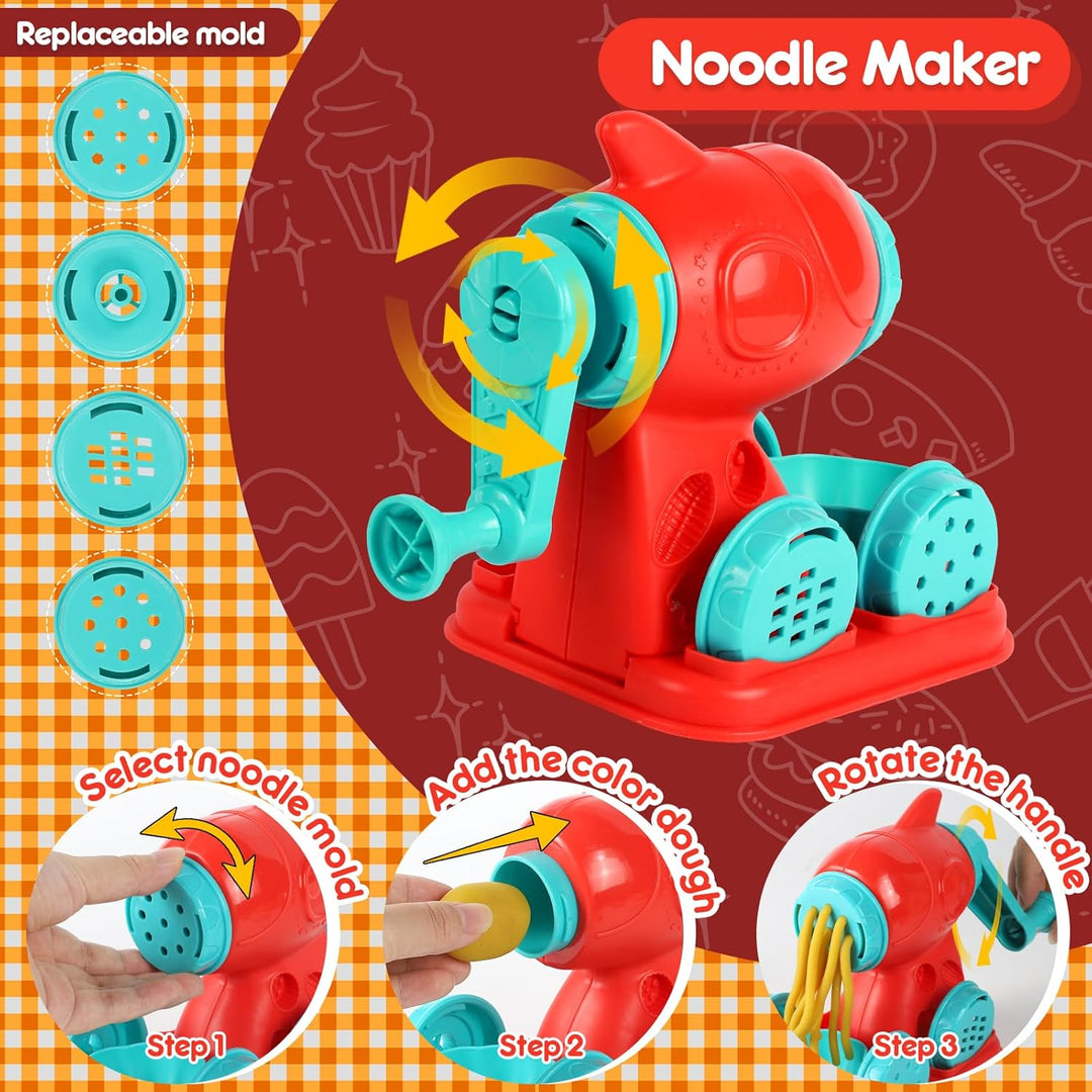 Diealles Shine Knete Set Knetwerkzeug für Kinder, Knete Dough Set, Knete Zubehör Kitchen Creations,