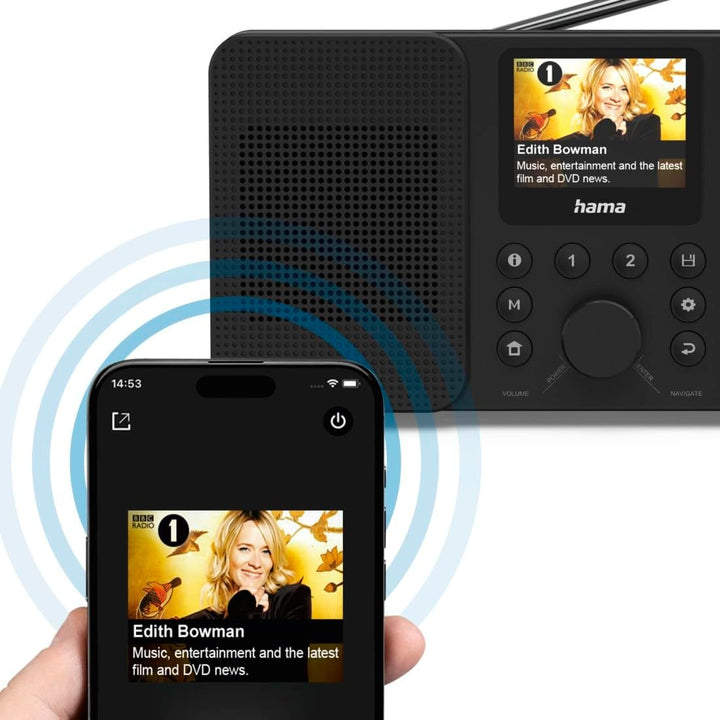 Hama Digitalradio (Internetradio, Radio mit Bluetooth, DAB, DAB+, FM, Dual Band, Radiowecker, 2 Weck
