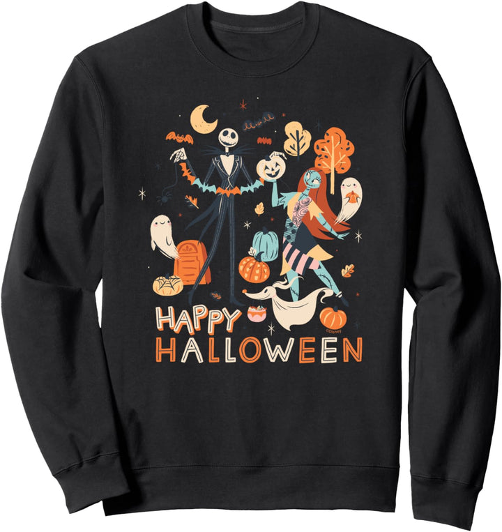 Disney The Nightmare Before Christmas Jack & Sally Halloween Sweatshirt