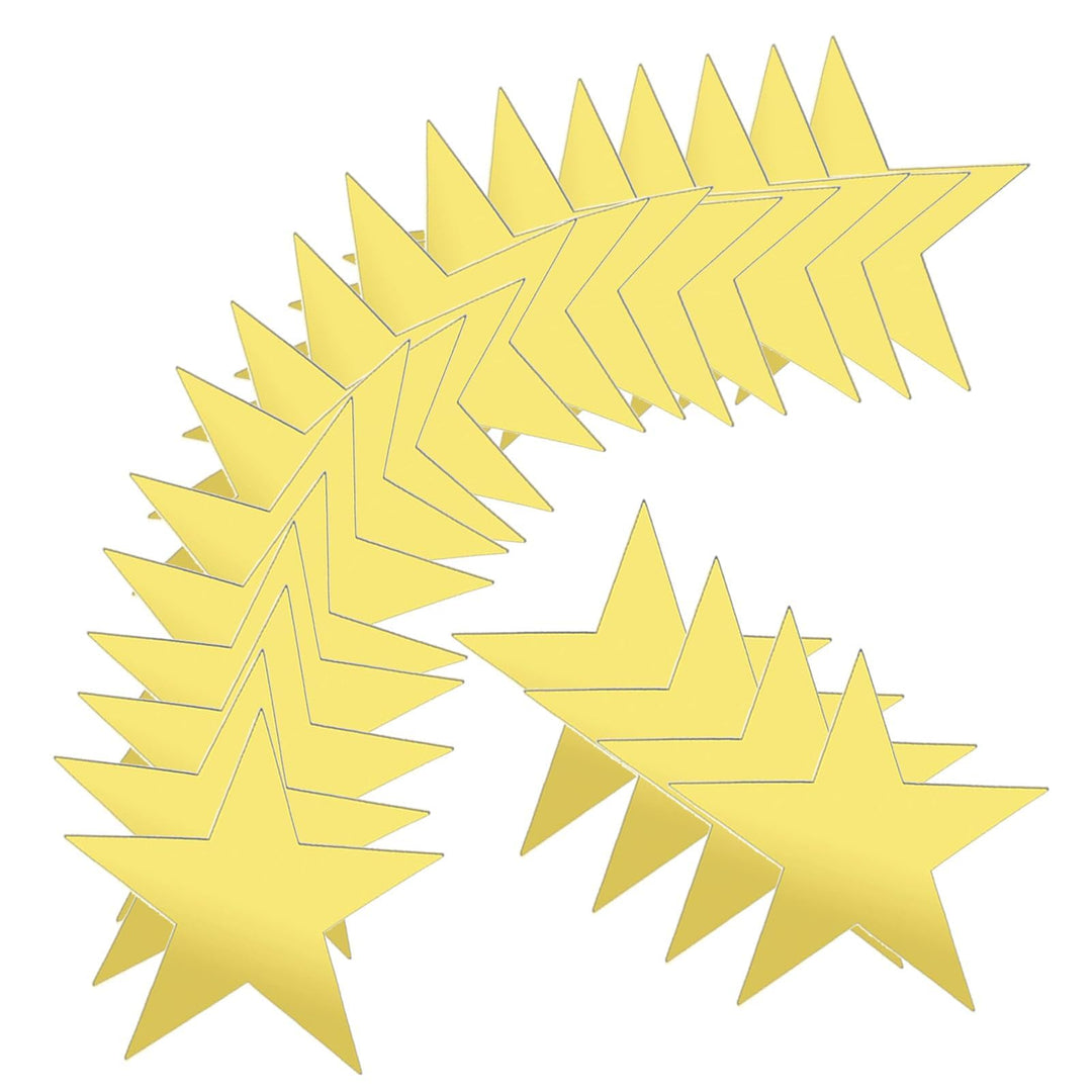 100 Stück 15cm Star Cutouts, Basicon Doppelt bedruckte hängende Papiersterndekorationen Papier Stern