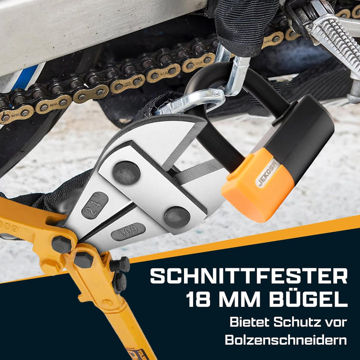 PBL110 Heavy-Duty Bügelschloss Fahrrad mit 5 Schlüsseln – 18 mm schnittfestem Stahlbügel – Wetterfes
