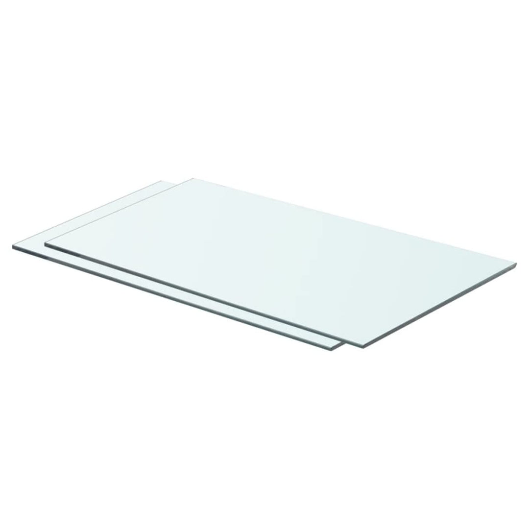 BaraSh Regalböden 2 STK. Glas Transparent 60 x 30 cm Modern Glasregalboden