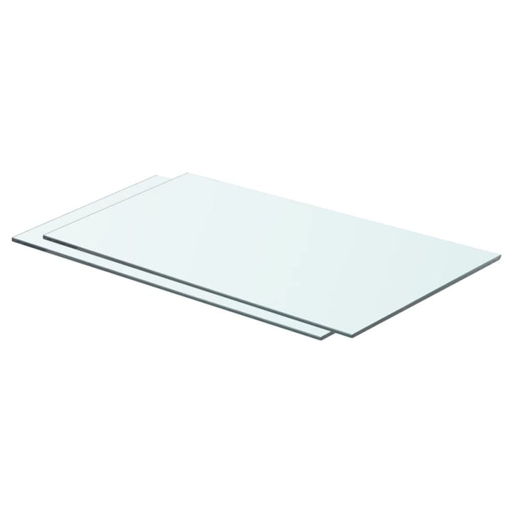 BaraSh Regalböden 2 STK. Glas Transparent 60 x 30 cm Modern Glasregalboden