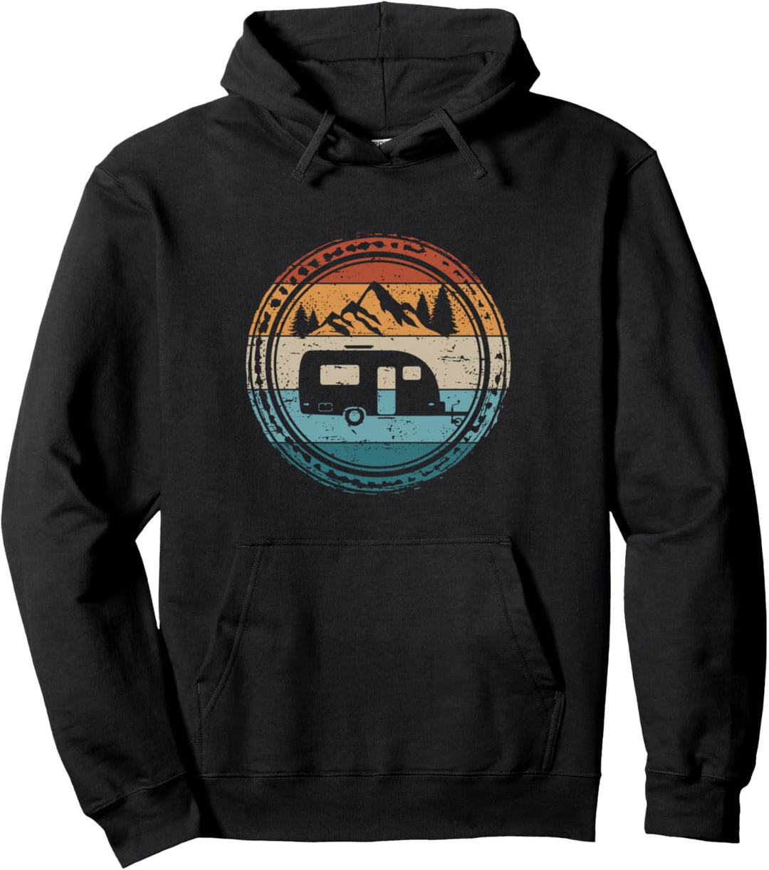 Retro Camping Wohnwagen Pullover Hoodie