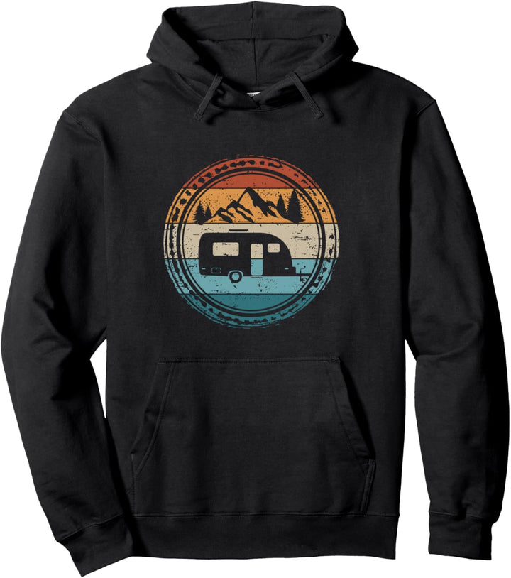 Retro Camping Wohnwagen Pullover Hoodie