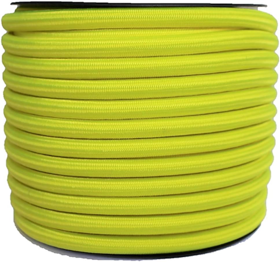 CORDAMARKET 10 mm Gummizug, Gelb (Amarillo Fluor), 25mts