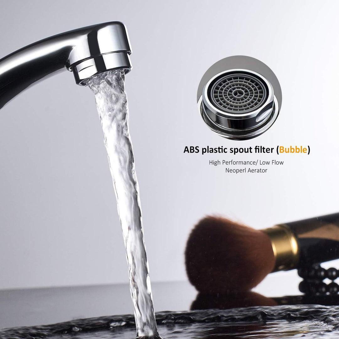 BONADE Niederdruck Armatur Küche, Wasserhahn Küche Niederdruck mit 3 Anschluessen für Boiler, 360° D