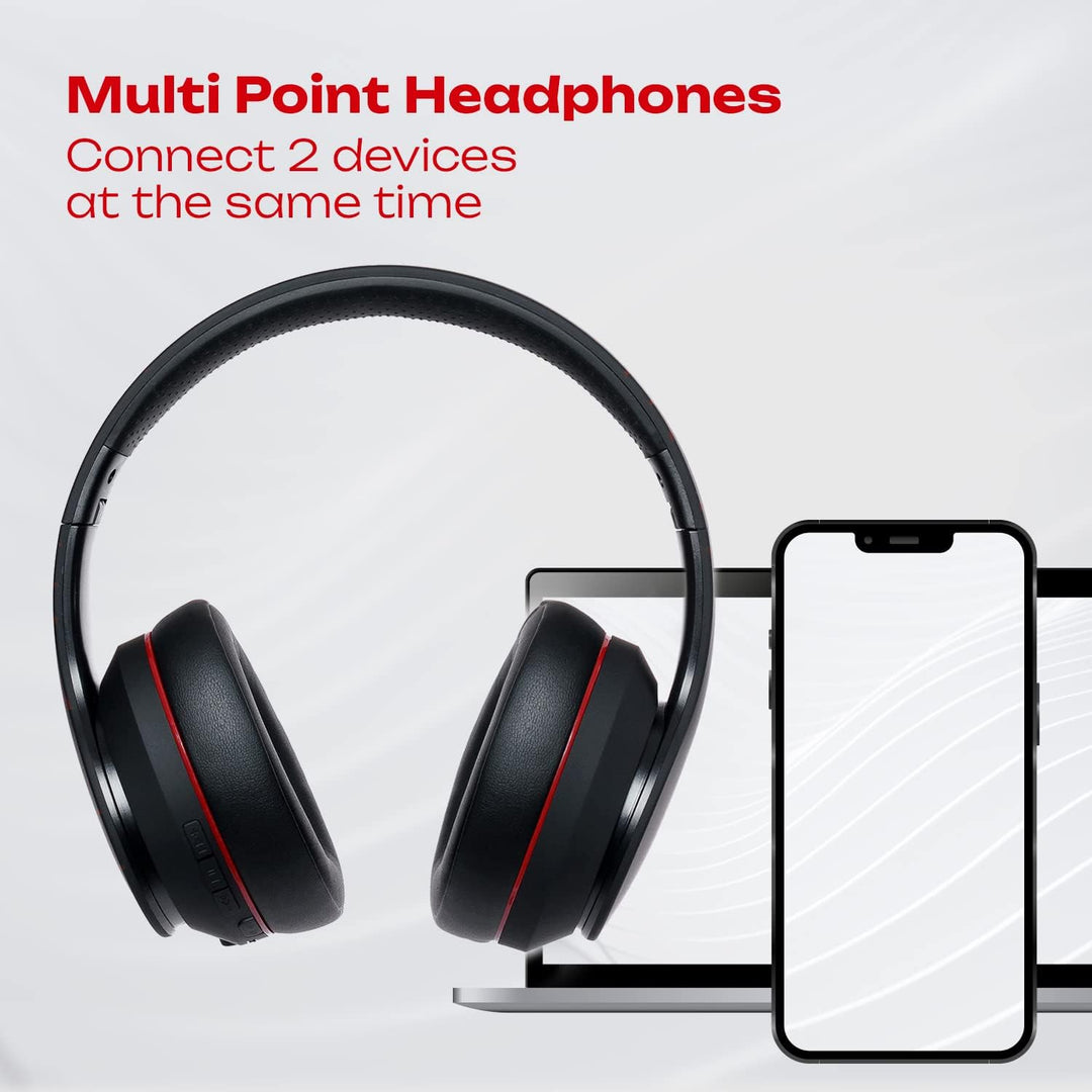 PowerLocus P6 Bluetooth Kopfhörer Over Ear, Over Ear Kopfhörer Kabellos mit Super Bass, 40Std. Spiel