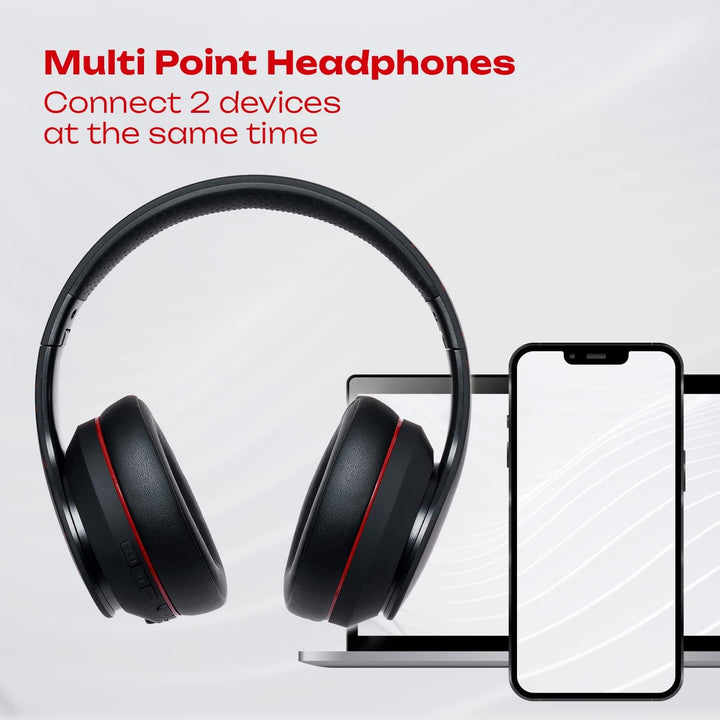 PowerLocus P6 Bluetooth Kopfhörer Over Ear, Over Ear Kopfhörer Kabellos mit Super Bass, 40Std. Spiel