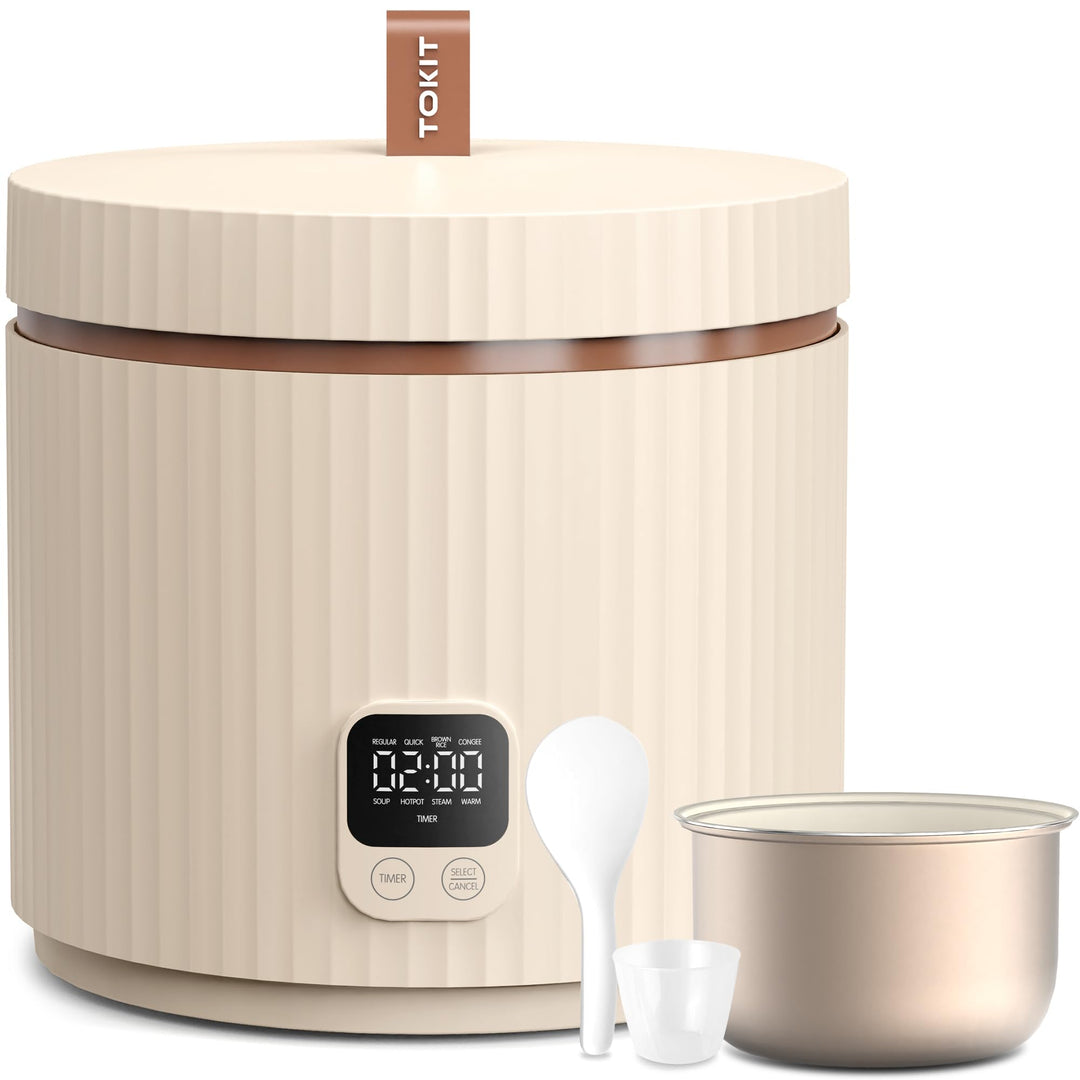 TOKIT 1.5L White Rice Cooker, Blue