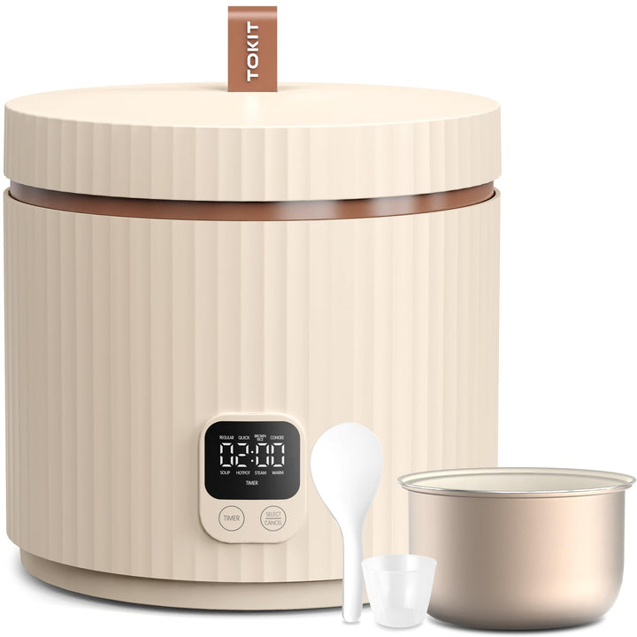 TOKIT 1.5L White Rice Cooker, Blue