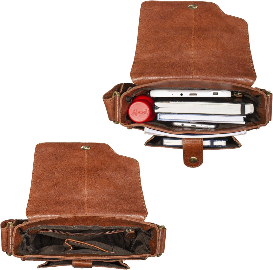 STILORD 'Pete' Umhängetasche Leder klein Männer Schultertasche Vintage Messenger Bag Herren 8,4 Zoll