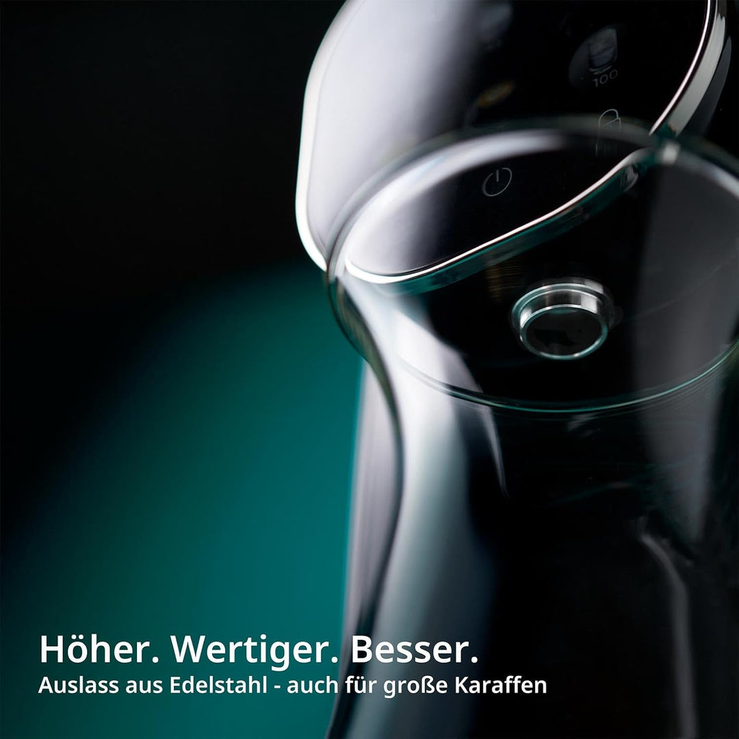 OsmoFresh Auftisch Osmoseanlage Quella Pro Black | mit Heisswasserspender | 6 Temperaturstufen | 7-F