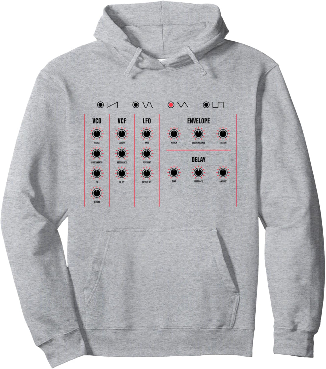 Synthesizer DJ Geschenk Grafik Musik Techno Nerd Analog Musi Pullover Hoodie