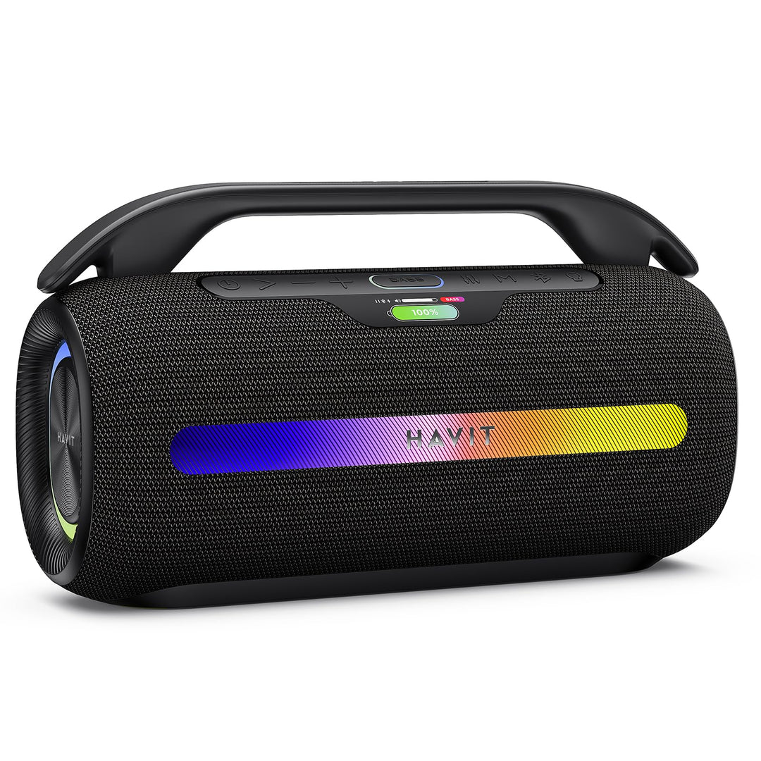 havit 120W MAX Outdoor Lautsprecher, IPX6 Wasserdichter Tragbarer Bluetooth Lautsprecher mit 2.2 K,