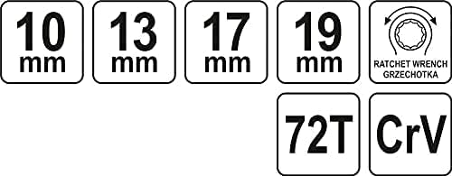 YATO YT-4945 Ratschen-Doppelringschlüssel