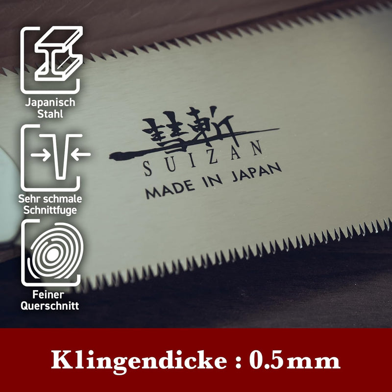 SUIZAN Japansäge Holzsäge Ryoba 240mm Zugsäge Japanische Säge Handsäge Holz Holzbearbeitungswerkzeug