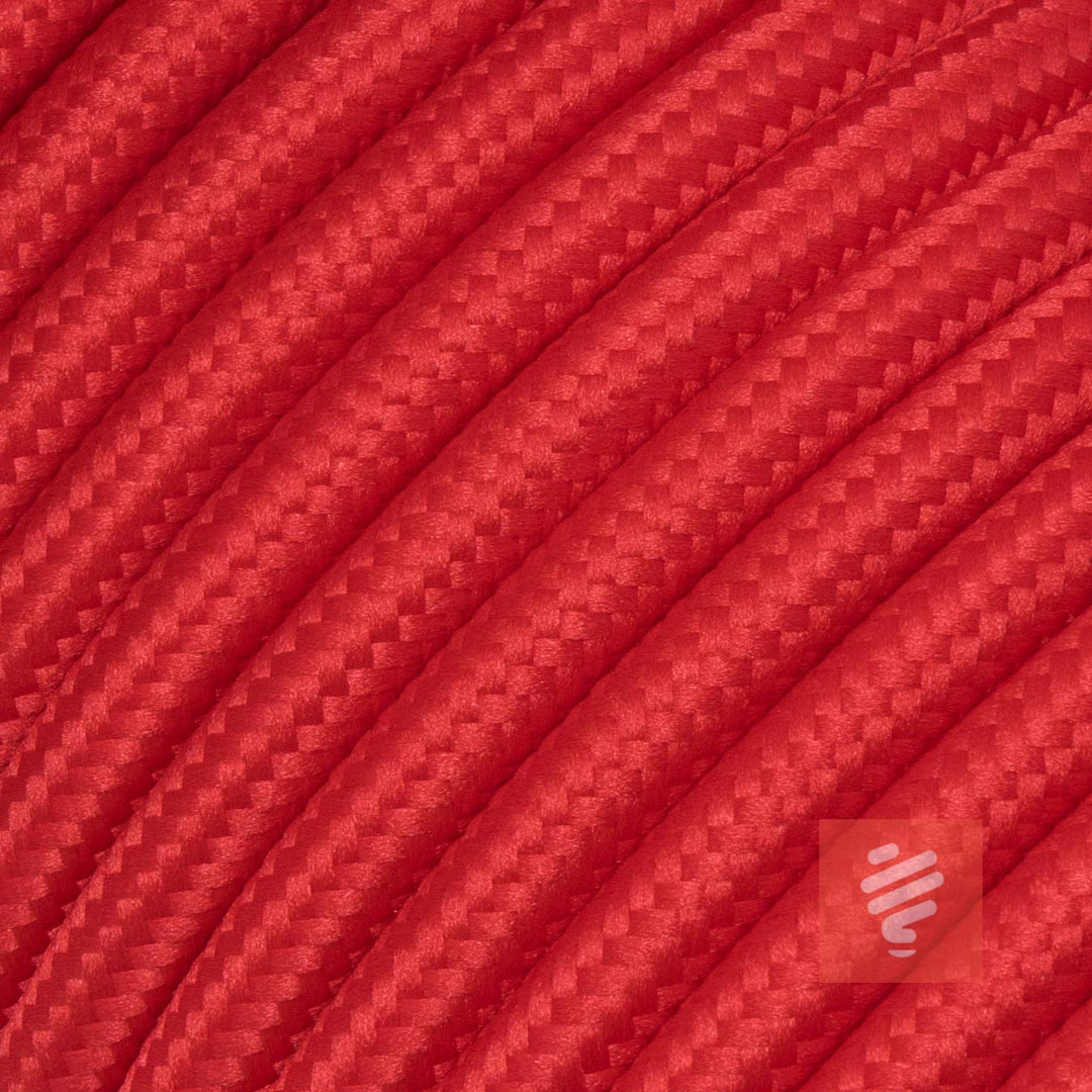 Textilkabel für Lampe, Stoffkabel 2-adrig (2x0,75mm²), Rot - 10 Meter Rot 10 Meter, Rot 10 Meter
