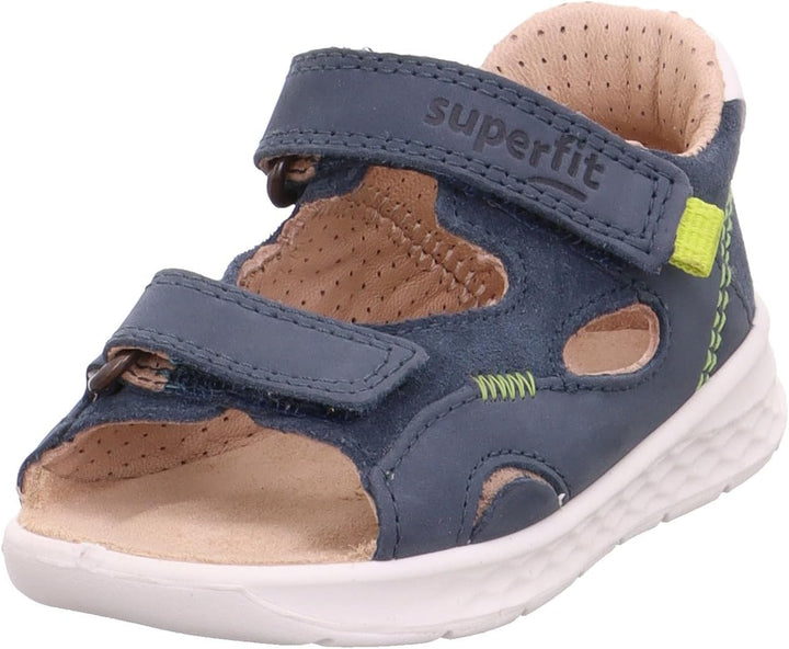 Superfit Baby Jungen Lagoon Sandale Knöchelriemen, 19 EU Blau Gr&#xFC;n 8010