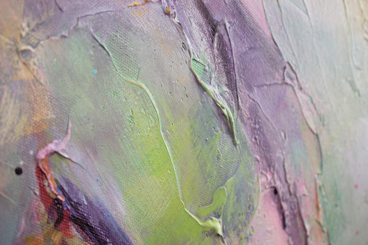 YS-Art Abstrakt Stil Acryl Gemälde auf Leinwand Heisser Sommer handgemalt Wandbilder Wohnzimmer mode