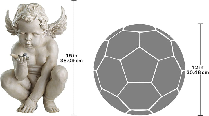 Design Toscano Cherub Statue Des Lebens Rätsel, Masse: 23 x 29 x 38 cm 2.25 kg