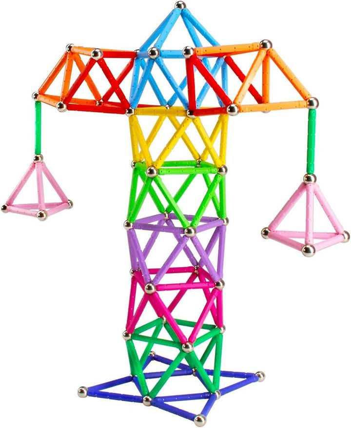 Funifinds 220 Stück Magnetische Stöcke Blöcke, Magnet Bildungsspielzeug Sticks Magnetische Bausteine