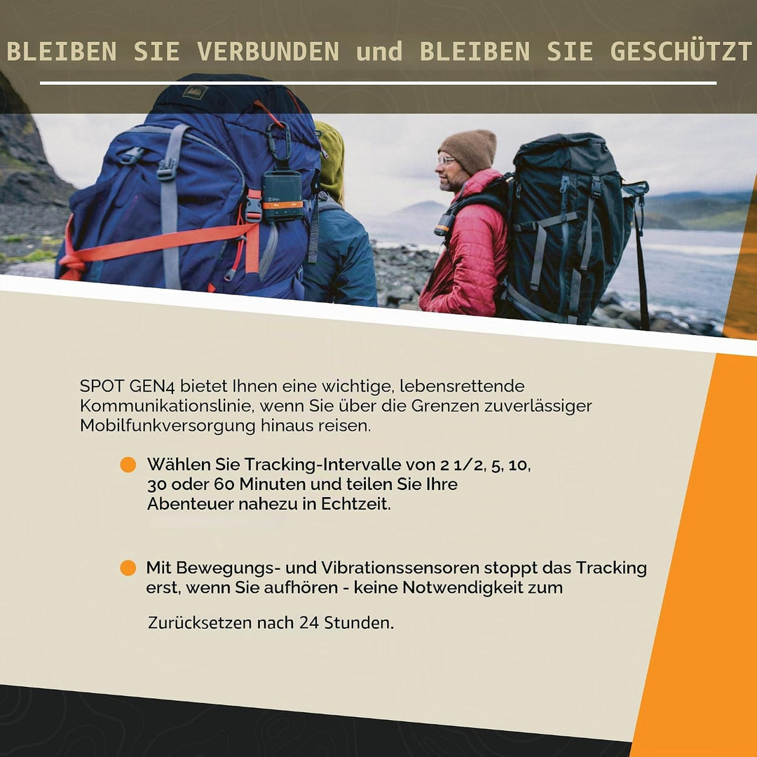 Spot Gen4 Satelliten-GPS-Messenger | Handheld tragbarer Tracker für Wandern, Camping, Alleinarbeit u