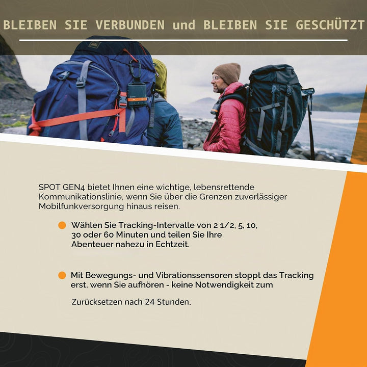 Spot Gen4 Satelliten-GPS-Messenger | Handheld tragbarer Tracker für Wandern, Camping, Alleinarbeit u
