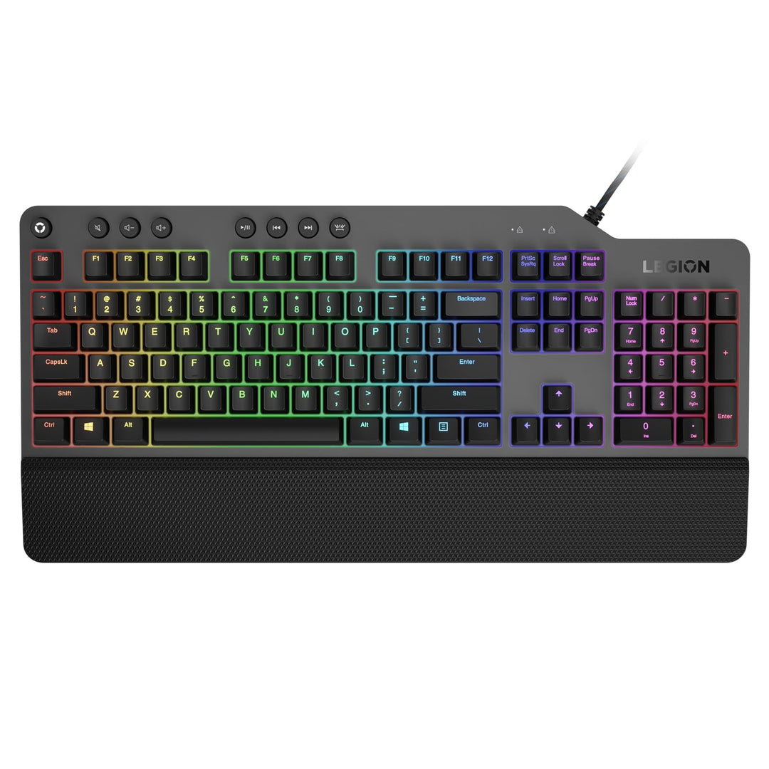 Lenovo Legion K500 Keyboard USB QWERTY US English Black Grey Tastatur, Tastatur