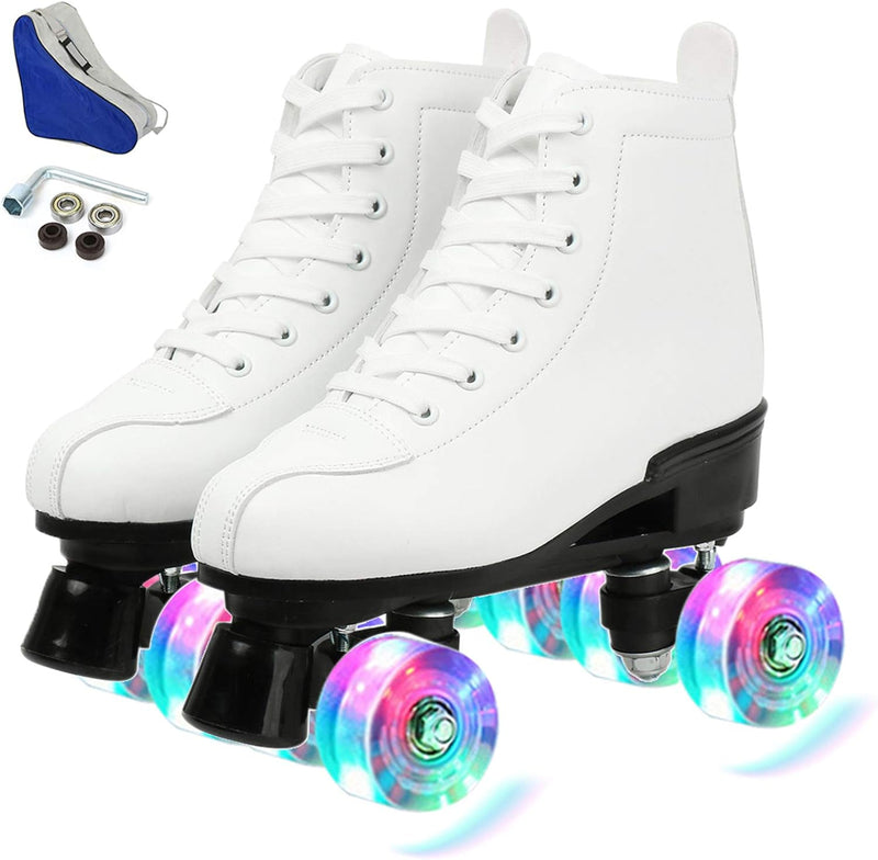 Rollschuhe Doppelreihige Skates Verstellbare High-Top-Rollschuhe Indoor Outdoor Erwachsene Rollschuh