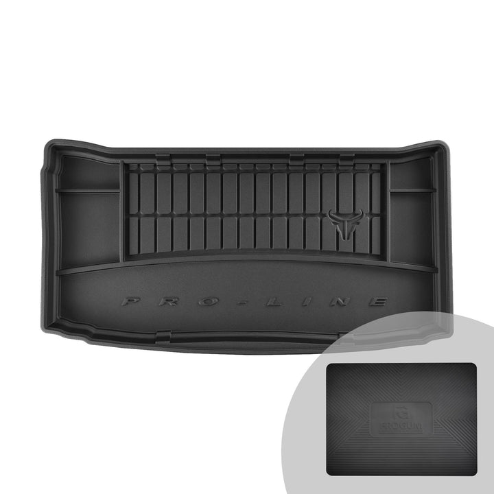 FROGUM ProLine 3D Gummimatte Exklusive Auto Kofferraummatte Kofferraumwanne für FIAT Panda II 2003-2