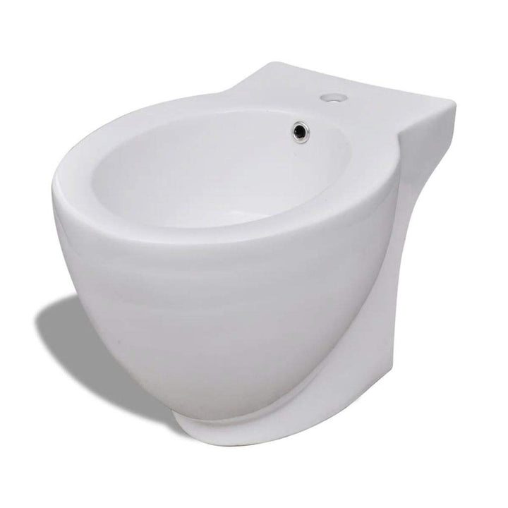Festnight Standbidet Stand-Bidet Bodenstehend Bidet aus Keramik 58 x 40 x 40 cm Weiss