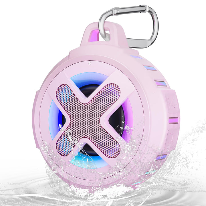 Xleader Rosa Mini Bluetooth Lautsprecher, Zertifiziert IPX7 wasserdicht Dusche Pool schwimmende Laut