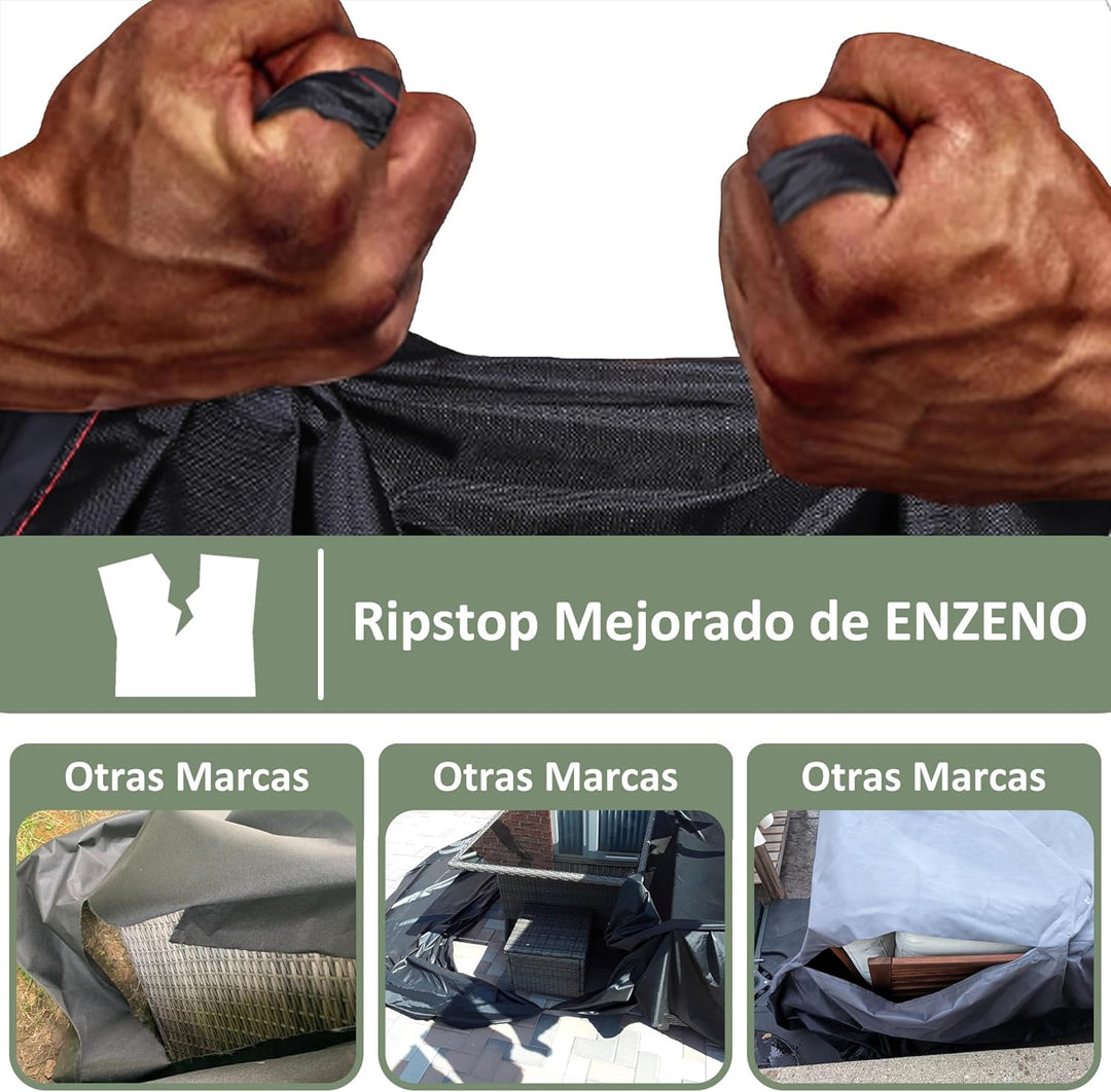 Enzeno Abdeckung Gartenmöbel Rechteckig 250x210cm, Wasserdicht Abdeckplane Gartenmöbel, Loungemöbel