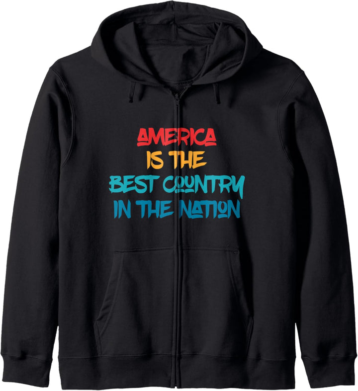 Amerika USA Best Country In The Nation American Pride Flag Kapuzenjacke