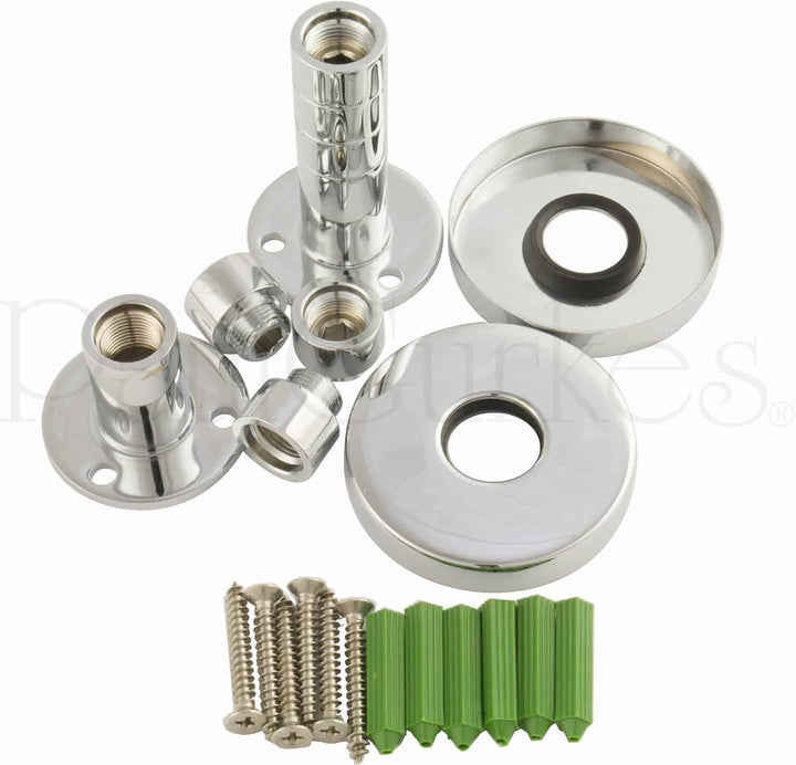PaulGurkes Aufputz Duschsystem Retro Nostalgie Regendusche Set Duschsäule Antik Duschset Dusche Brau