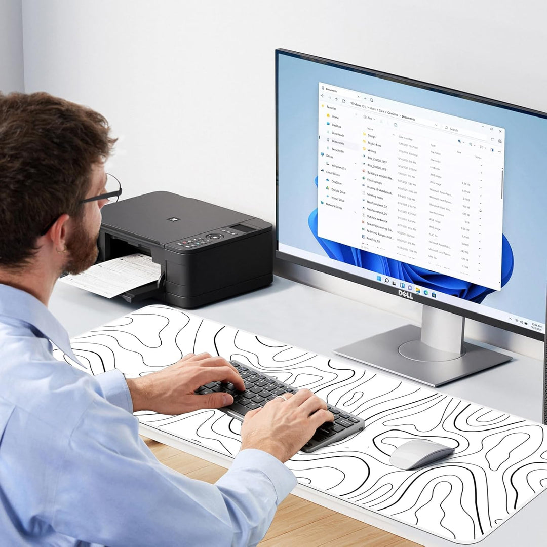 Gaming Mauspad XXL, Mousepad 900x400mm,Gross Schreibtischunterlage mit Rutschfester Gummibasis,Desk