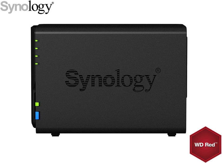 Synology DS218/2G/4T-WDRED NAS-Systeme 4To Schwarz WD Rot 4To, WD Rot 4To