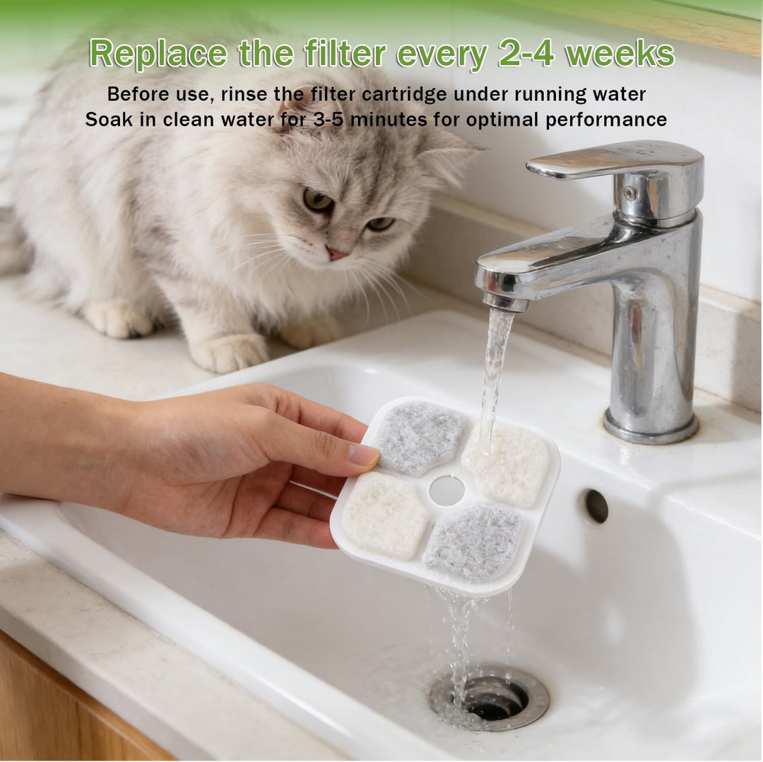 25 Stück Katzenbrunnen Filter, Ersatzfilterkartusche für Haustier Wasserspender Kompatibel mit Catit