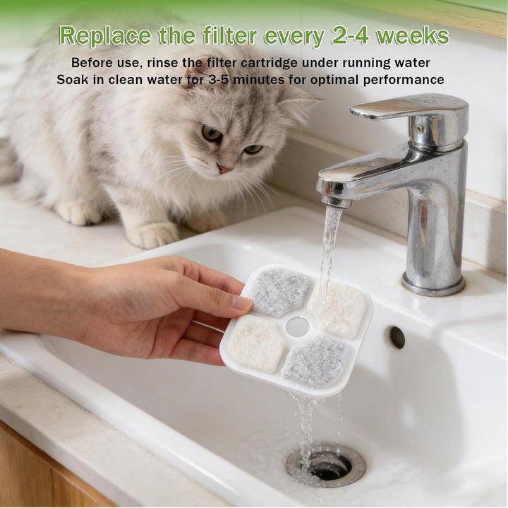 25 Stück Katzenbrunnen Filter, Ersatzfilterkartusche für Haustier Wasserspender Kompatibel mit Catit