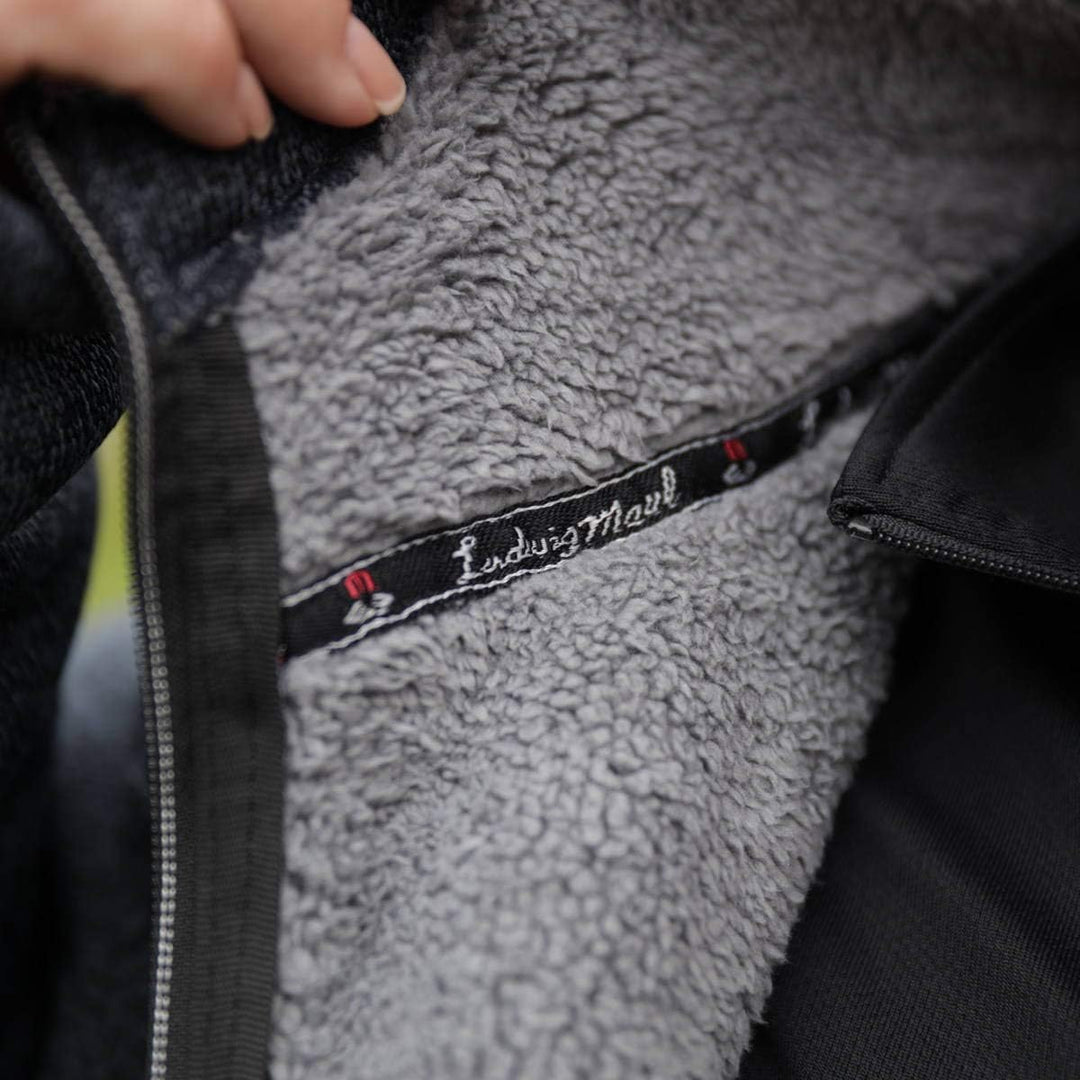 Maul Damen Chieming mit Kapuze Polar-strickfleece Jacke 38 Blau, 38 Blau