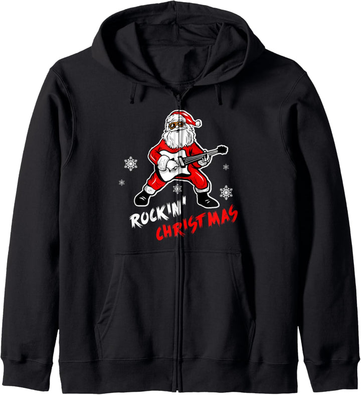 Rock'in-Weihnachts Gitarrist Geschenk Gitarrenspieler Kapuzenjacke