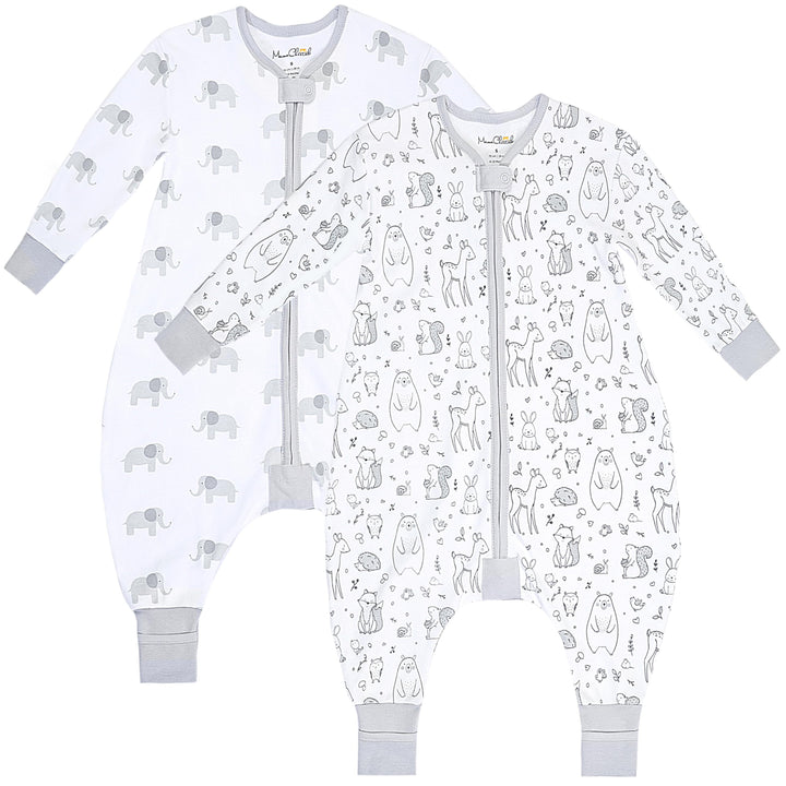 Mama Cheetah Baby Schlafsack, Bio-Baumwolle, Tragbare Babydecke, Schlafsack mit 2-Wege-Reissverschlu