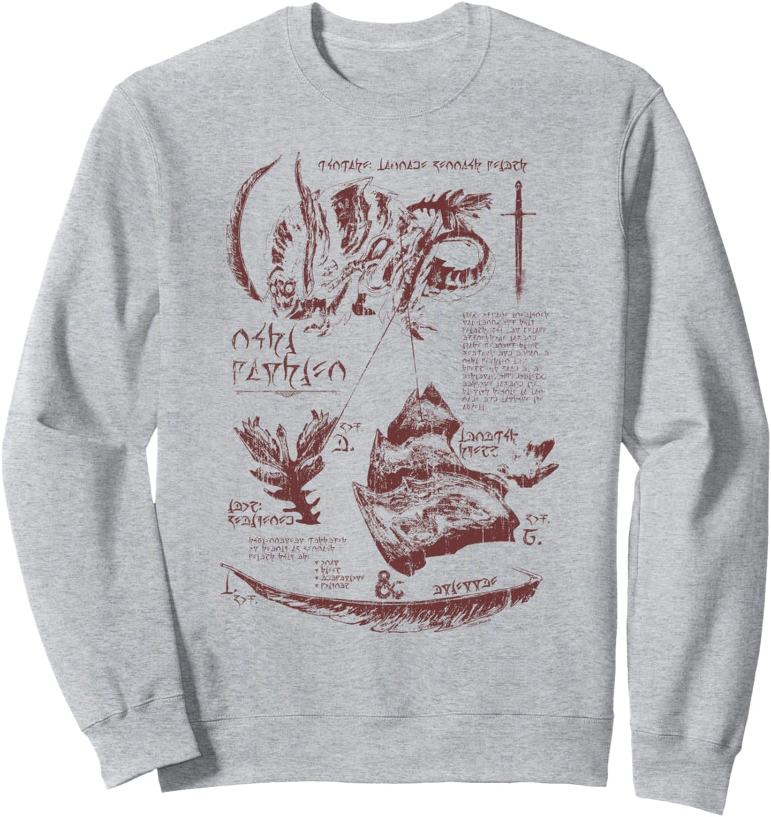 Dungeons & Dragons Anatomy Chart for Rust Monster Sweatshirt