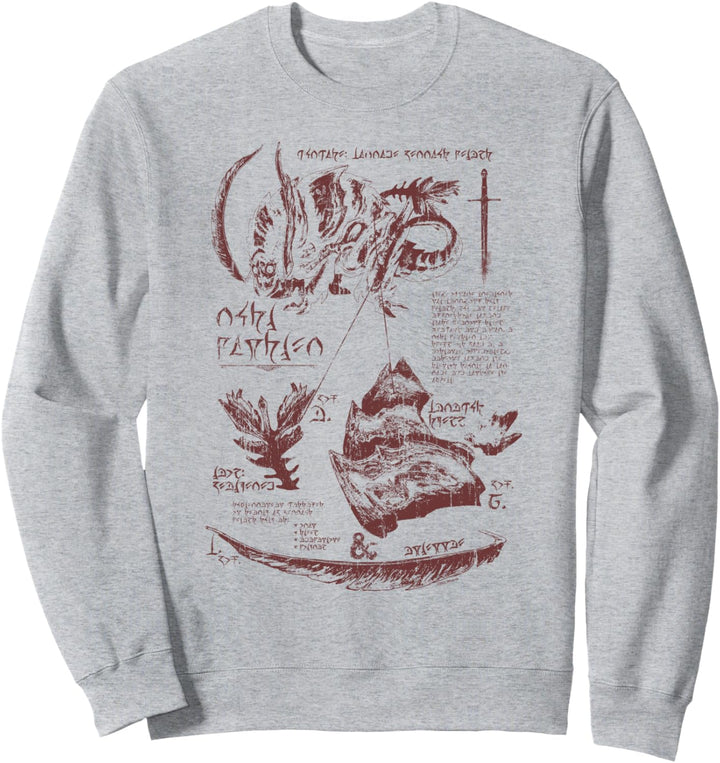 Dungeons & Dragons Anatomy Chart for Rust Monster Sweatshirt