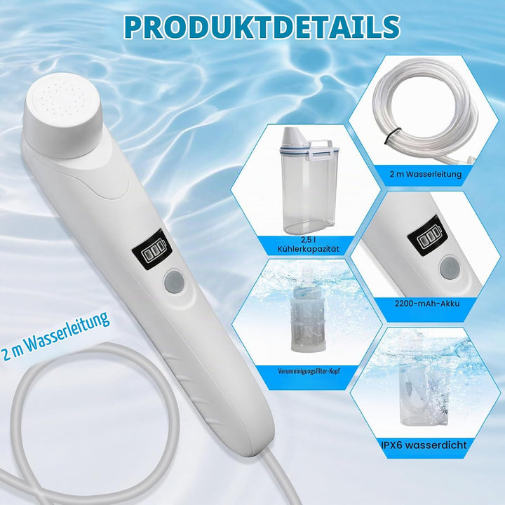 Bidet Po Dusche, Portable Travel Bidet Elektrisches, Peri Bottle mit 2.5 L Wassertank füR Intimdusch