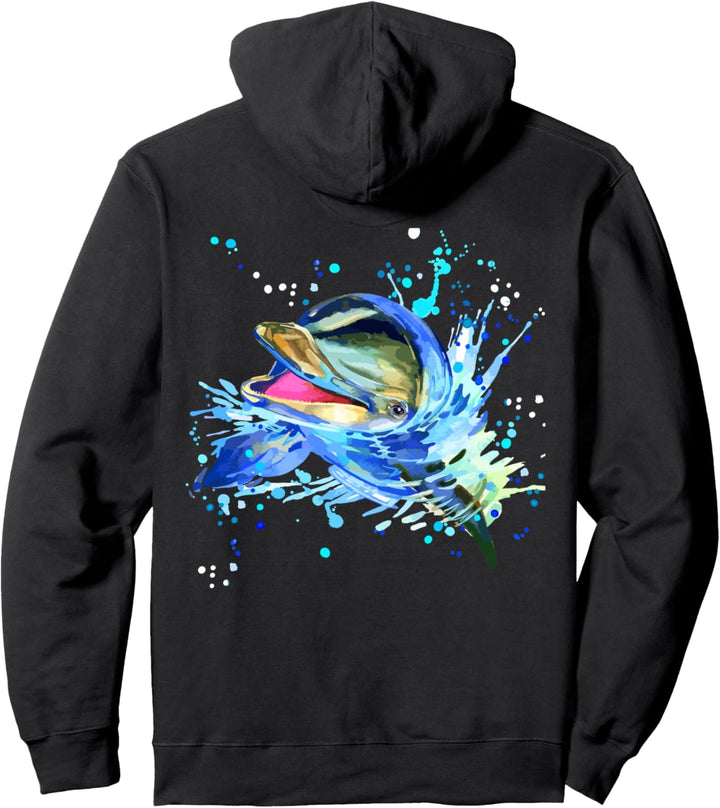 Delphin, handbemalter süsser Delphin Pullover Hoodie